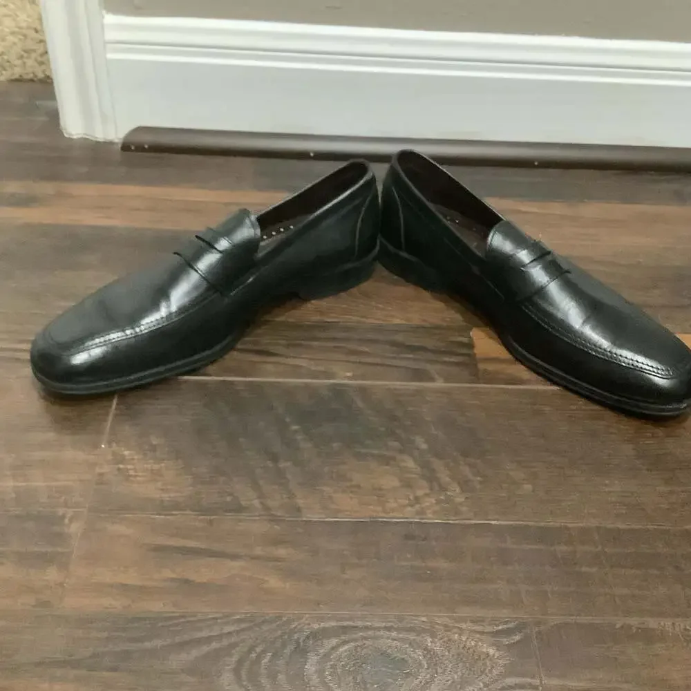 Allen Edmonds Georgtown Black Leather Penny Loafers 10.5 D Made In USA